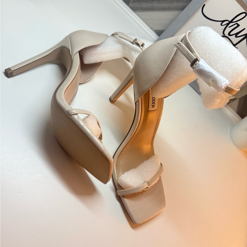 Steve Madden Nude Strappy Heels
